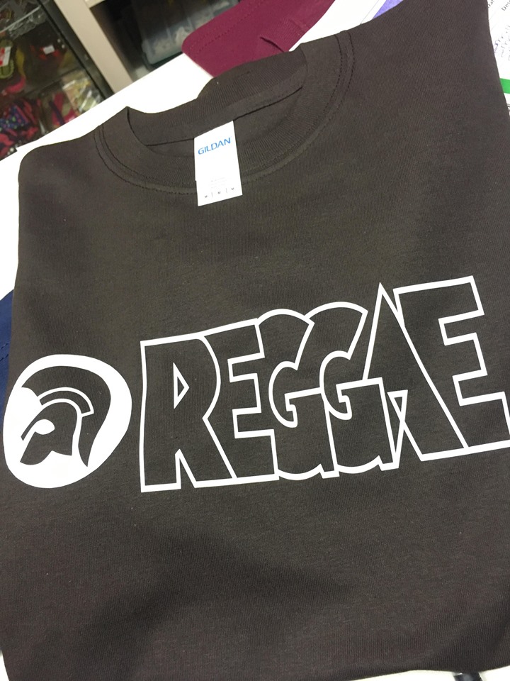Reggae T Shirt Brown & White